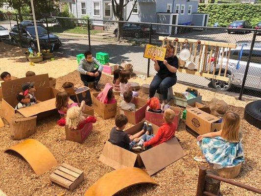 Everyone found their favorite seat for story time