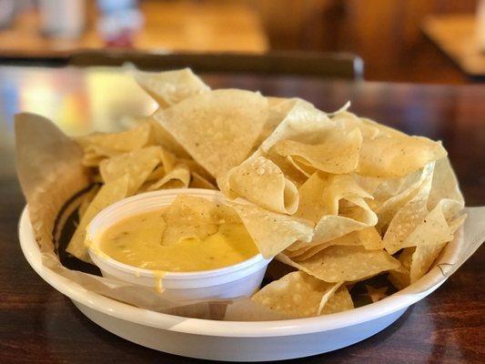 Tortilla Chips with Queso