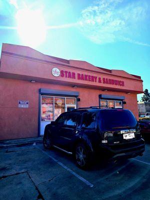 Front entrance to Star Bakery from Parking lot