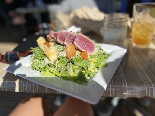 Seared tuna Caesar salad