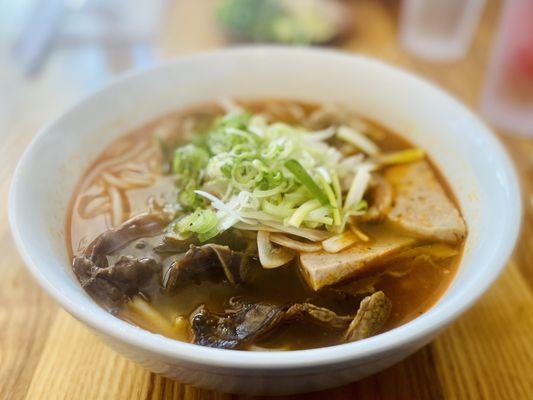 "Spicy Beef Noodle pho"' how it came to the table, without adding anything.