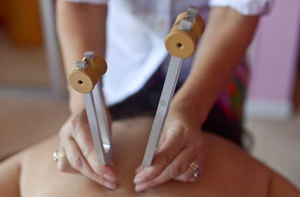 Tuning Fork Treatments to relieve muscle tension, reduce pain and improve range of motion.