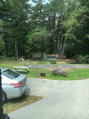 Our campsite and our neighbors car. Not exactly a nice and/or safe place for a fire.