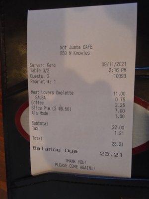 Final tab - lunch #2.