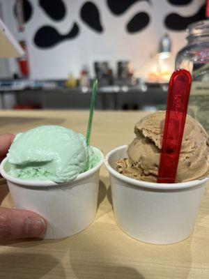 Pistachio and carrot cake ice cream