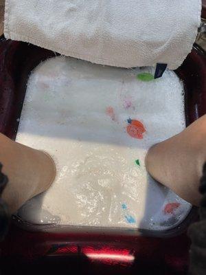 $55 Deluxe Pedicure with real milk