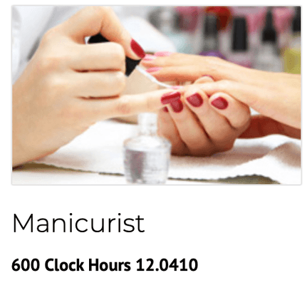 UCAS University of Cosmetology Arts & Sciences Manicurist