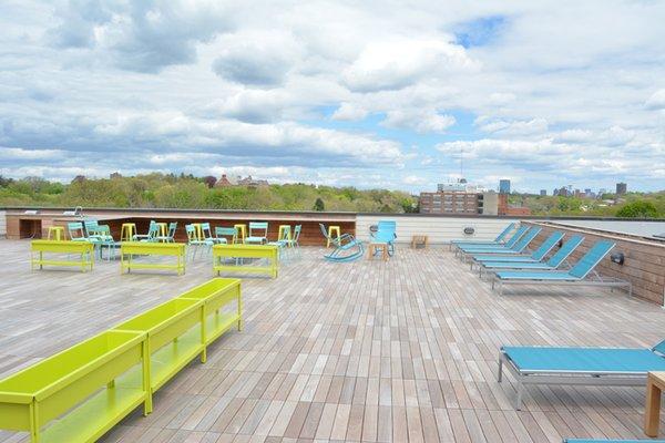 Roofdeck with View of Boston