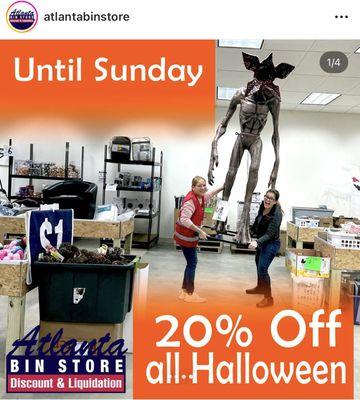 Halloween madness!!! Come get all halloween at 20%off