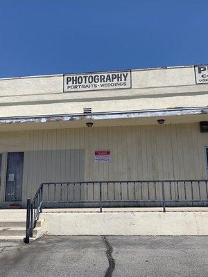 Signage in the back parking