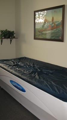 At the end of your treatment, you will enjoy the warmth of our Aqua Massage bed.