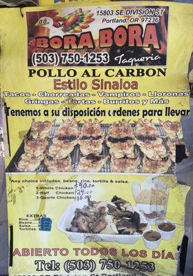 Pollo al carbon