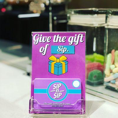 Gift cards are now available! Give the gift of sip this holiday season and treat the important people in your life to something different!