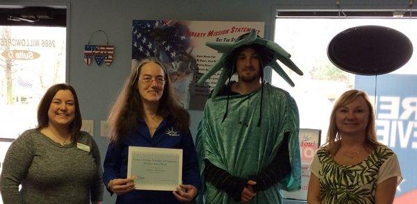 We were awarded Business of the week by the Portage Chamber of Commerce.