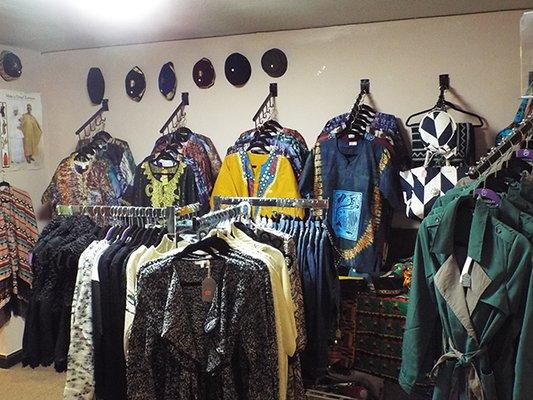 African Apparel including Daishikis, Batik, Adire and more