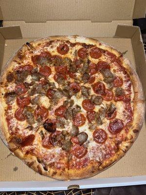 Large Pepperoni and Sausage Pizza