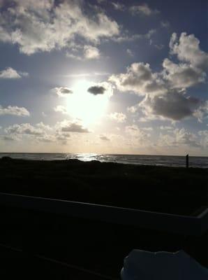 View from the boardwalk landing where I had coffee in the morning. It was just steps from our condo .