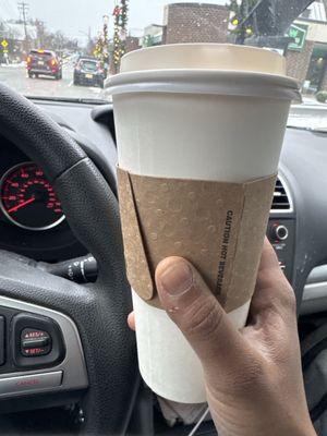 Large hot cappuccino