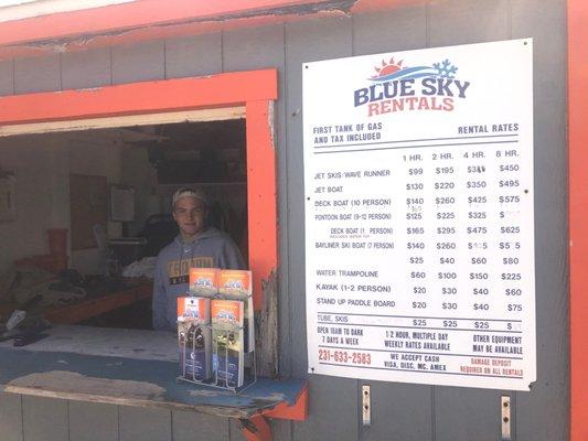 Tyler, very helpful with our Jet Ski Rental!