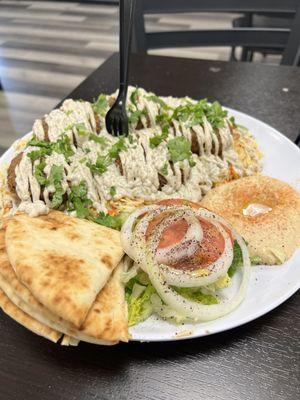 Falafel plate. Huge yummy portions!