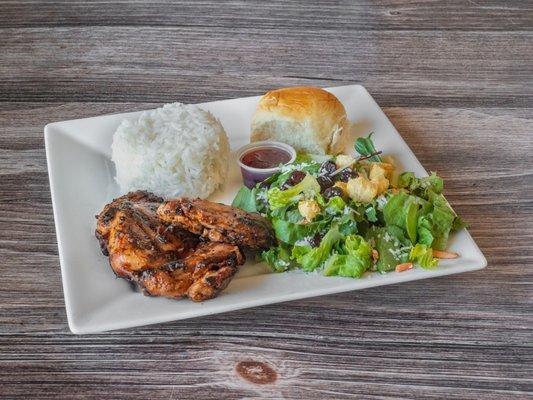 Made to order BBQ Chicken Marinated in Pearl's BBQ Sauce! Served with your choice of Steamed Rice, House Potato Salad, or House Salad