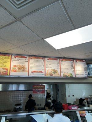 Right side of the menu