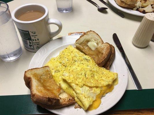 Denver omelette with homemade toast! Everything was great.