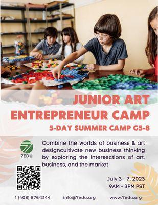 Join us for an exciting and creative summer! Join our Arts and Design Camps at 7EDU!