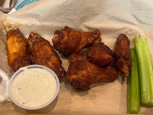 Honey habanero wings