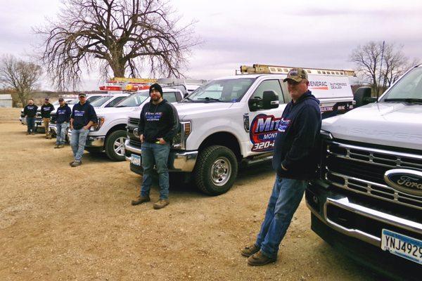 Mitlyng Electric, HVAC & Refrigeration - Trucks and Team