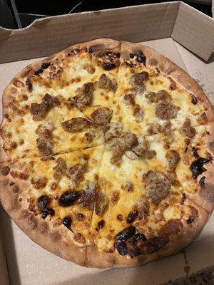 Pizza Week, Sausage and Beer cheese pizza