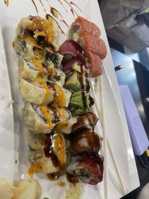 Any 3 Rolls, 2 Pieces, Sushi and Appetizer Dinner