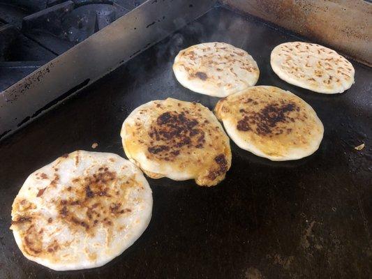 Pork & cheese pupusas