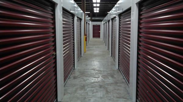 Interior view of our brand new 24 hour self access storage facility.