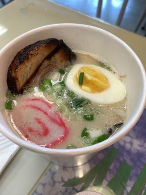 Tonkotsu ramen (served in a to-go container)