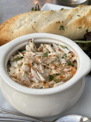 Lump Crab fondue, 14.00 paired perfectly with soft  warm bread  Delicious and I highly recommend it