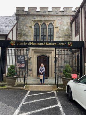 Rear entrance of historic main building