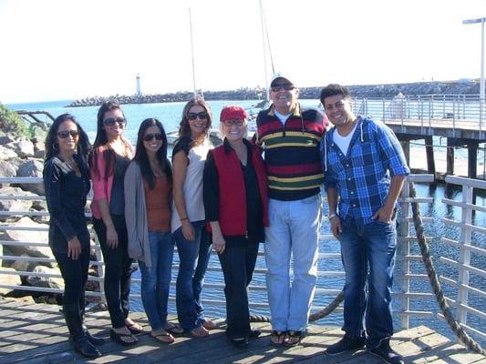 The Calcagno Team at the yacht harbor in Santa Cruz!