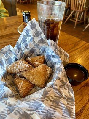 New menu item - biscuit beignets with flavored dipping syrup