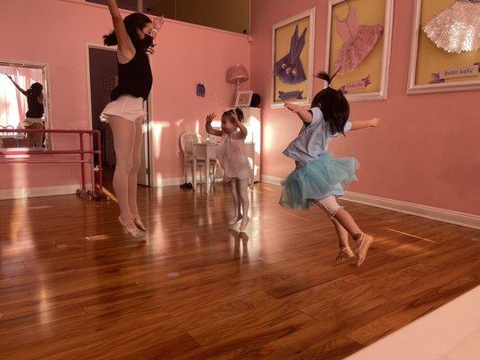 Ballerina jumping jacks