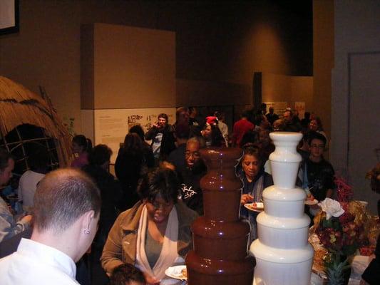 The annual Chocolate Expo.  We Do Fondue- FREE chocolate treats for 5000+ visitors.  White and Dark Giant Towers!