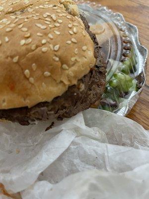 Nasty dry  bland burger