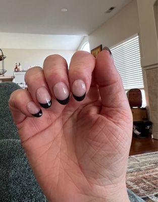 Black tips I had several weeks ago.