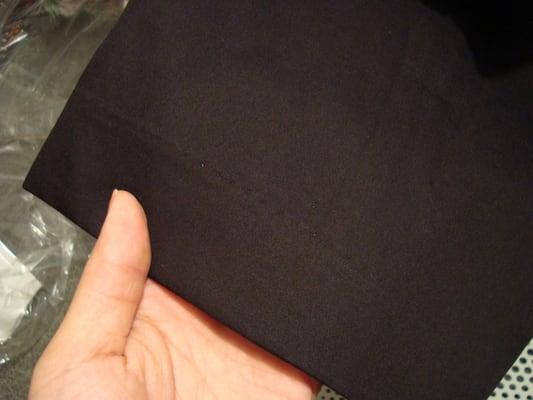 Black dress pants stitching