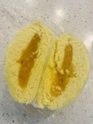 Inside of the custard bun.