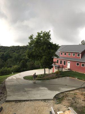 Large Downhill Driveway