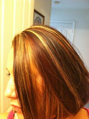 Hair color by Brandi