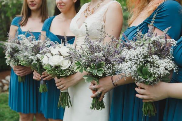 The beautiful bouquets by Judy!
 Photo by Juliet Ashley Photography