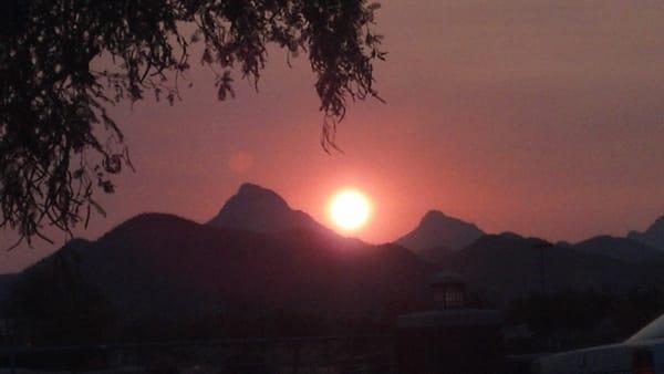 Sunset of the Tucson Mountains of Friday June 1, 2012