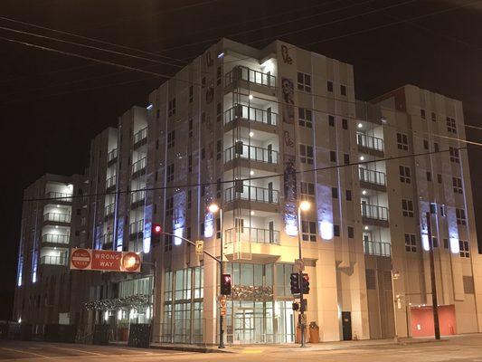 This is an 82 apartment unit building, seventh stories high in the heart of North Hollywood completed in Aug 2017